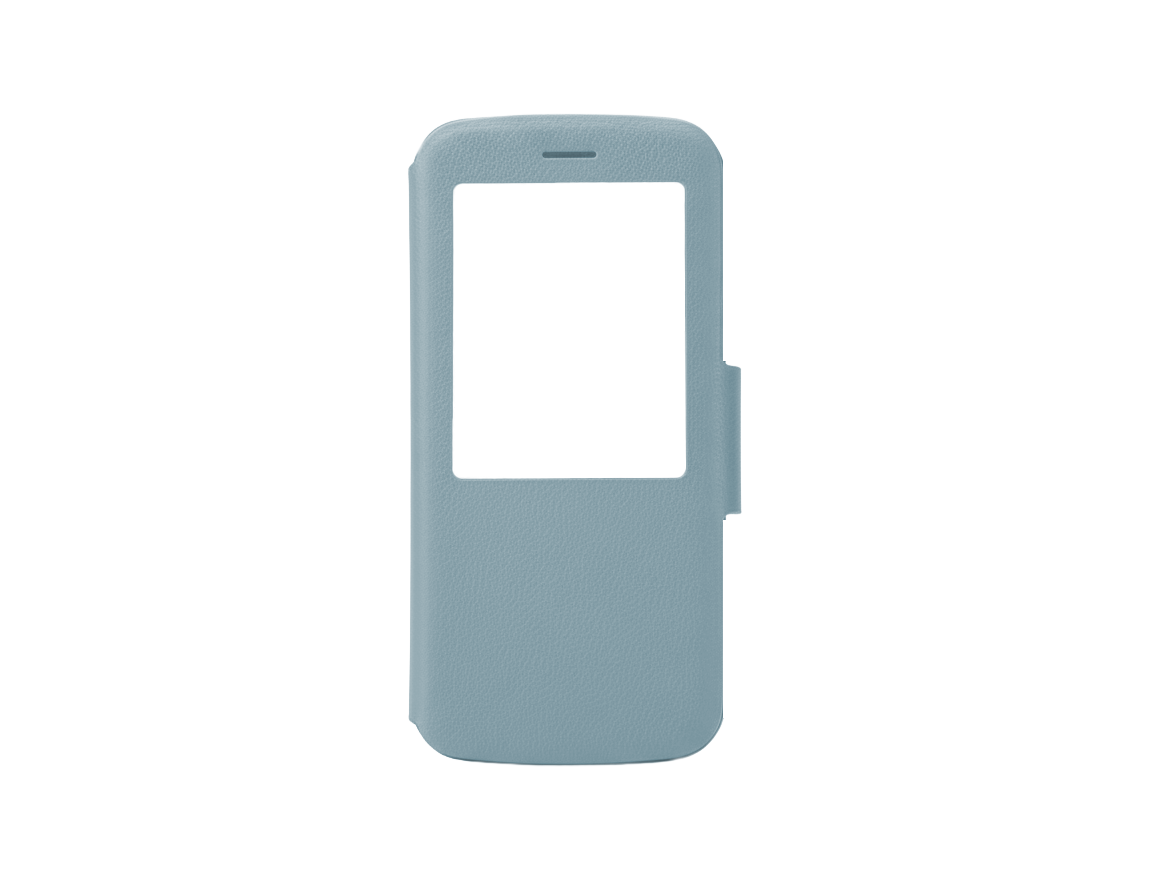 Leather case With Flap light blue