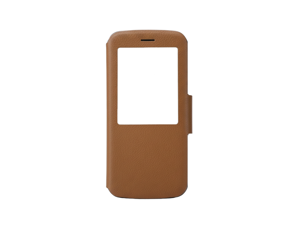 Leather case With Flap brown