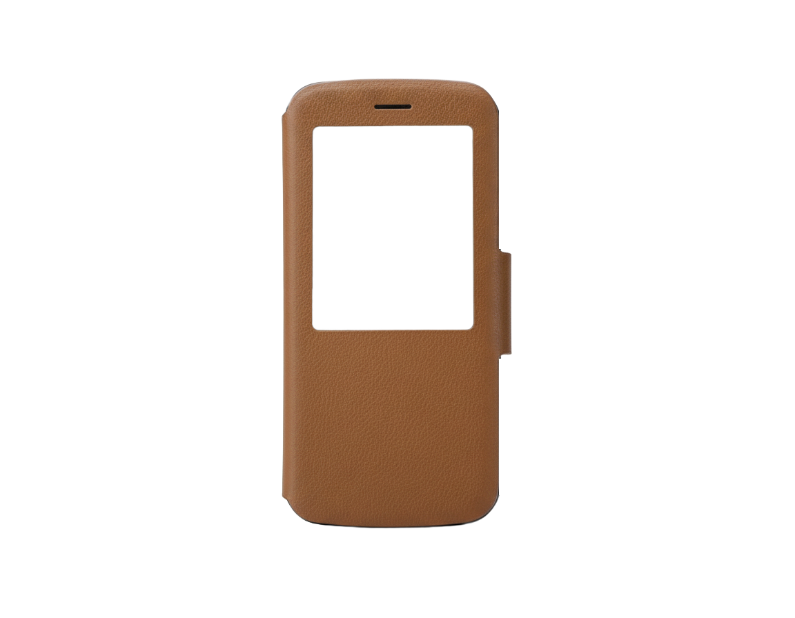 Leather case With Flap brown