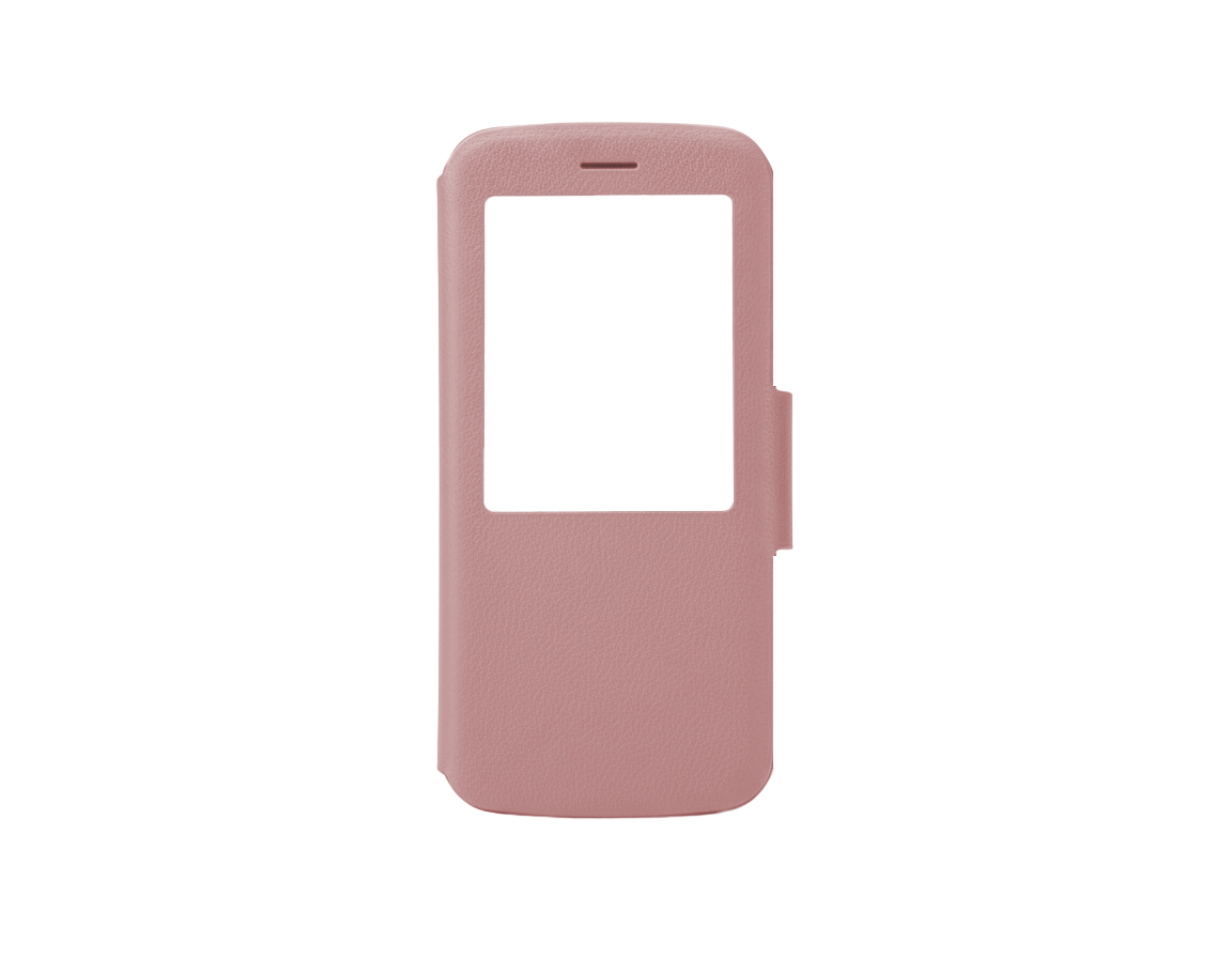Leather case With Flap pink